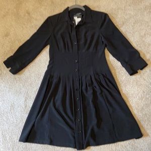 Black button down shirt dress, size 4